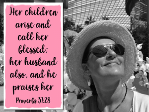 Her children arise and call her blessed ↓